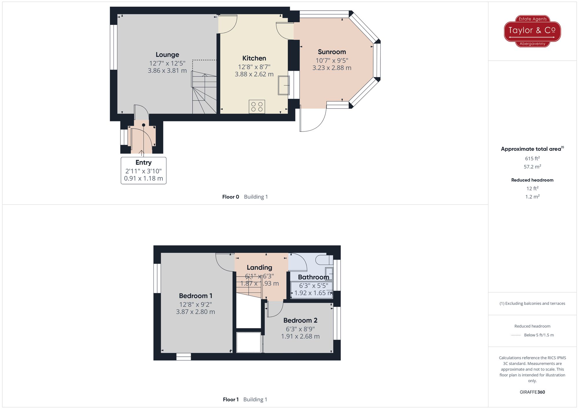 Floorplans For Briardene, Llanfoist, NP7