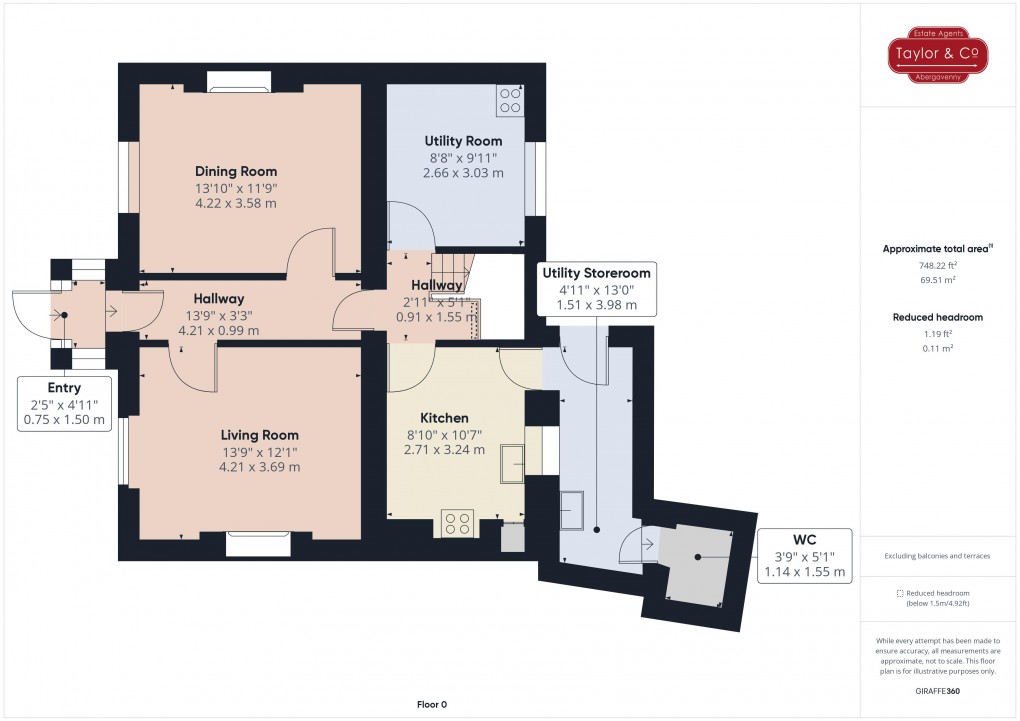 Floorplan for Dardy, Crickhowell