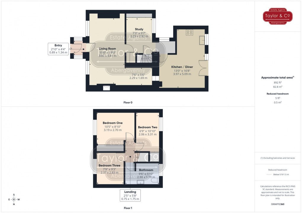Floorplan for Chapel Road, Abergavenny, NP7