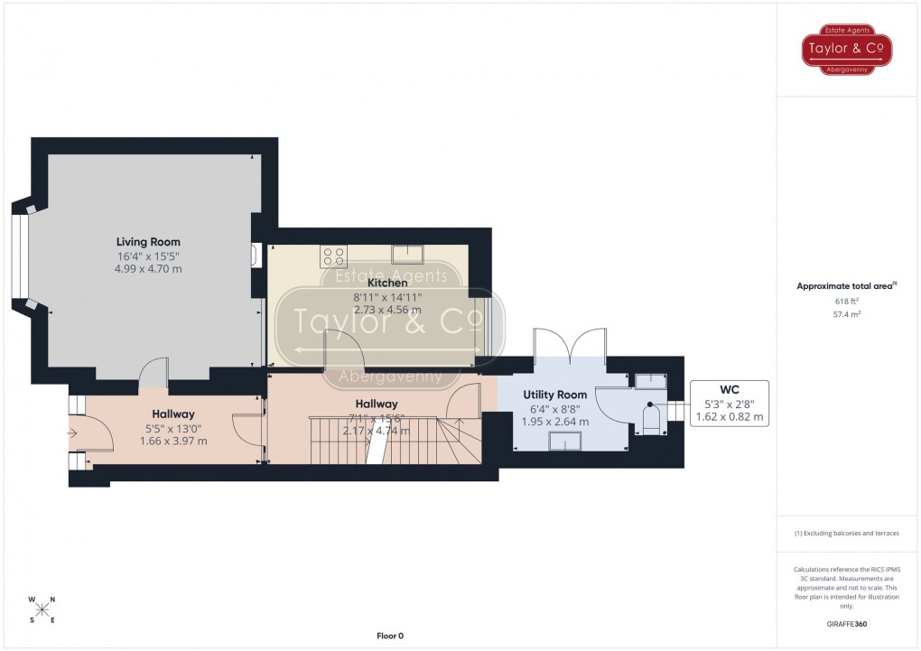 Floorplan for Porthycarne Street, Usk, NP15