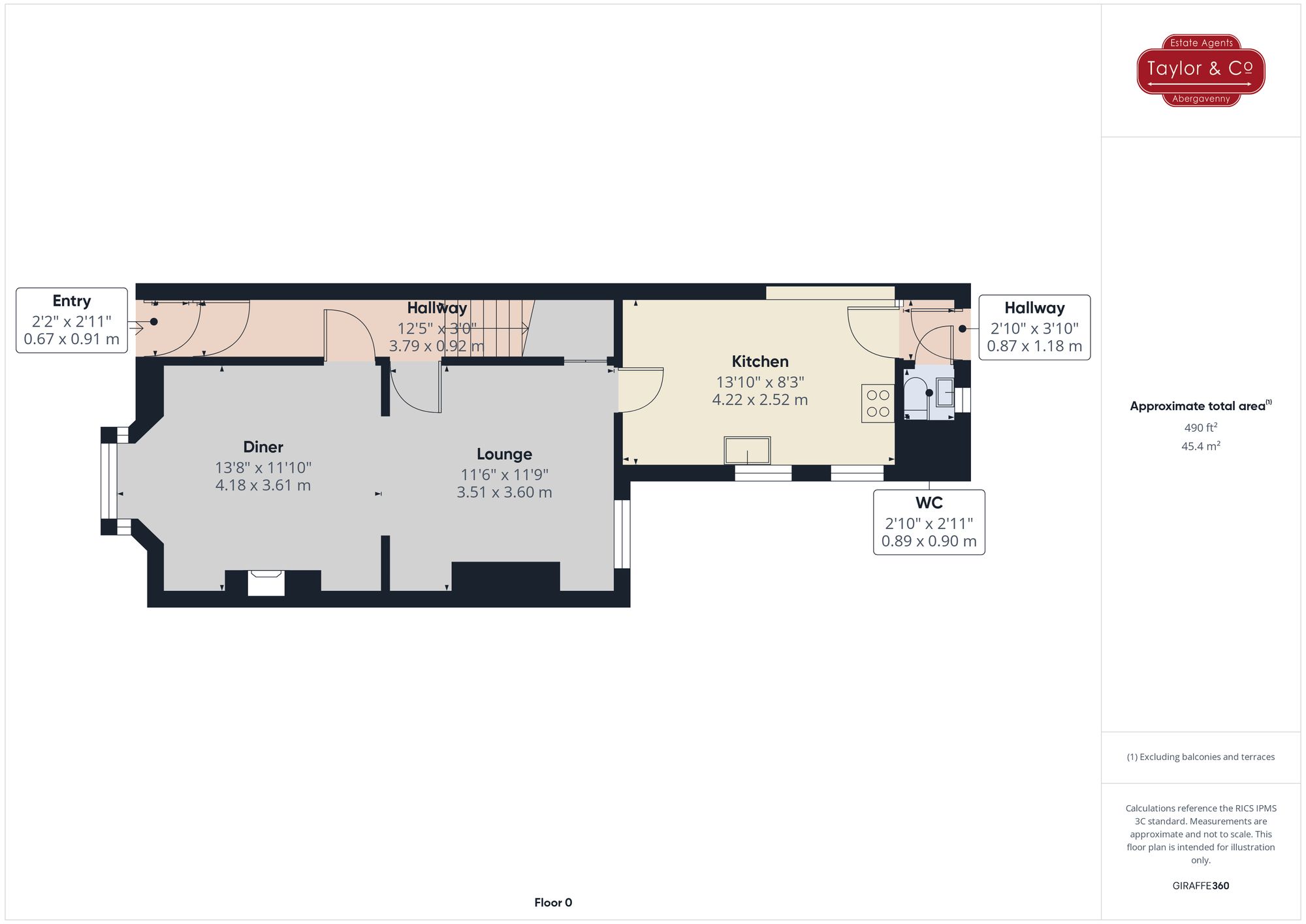 Floorplans For Wyndham Road, Abergavenny, NP7