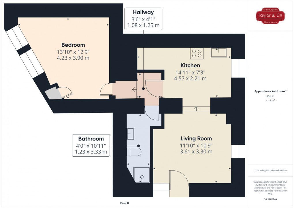 Floorplan for Brecon Road, Abergavenny, NP7