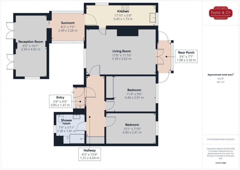 Floorplan for Abergavenny, NP7