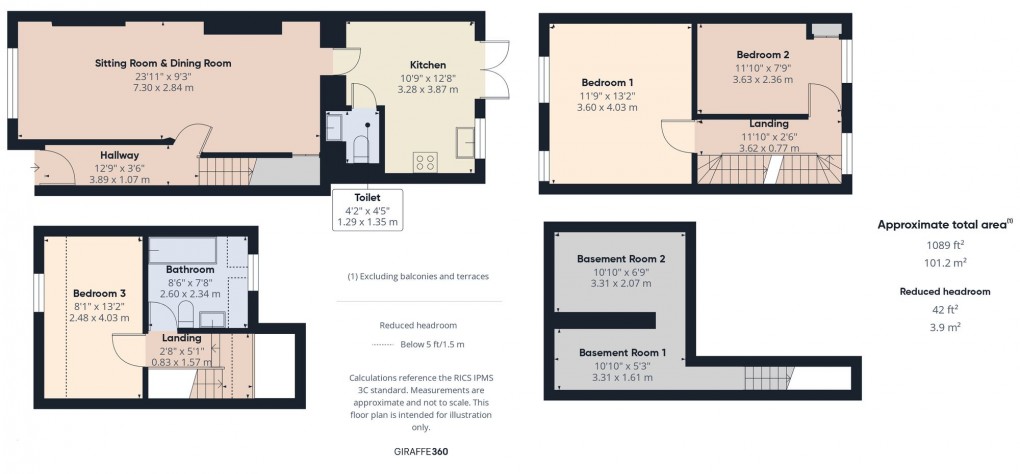 Floorplan for Park Street, Abergavenny, NP7