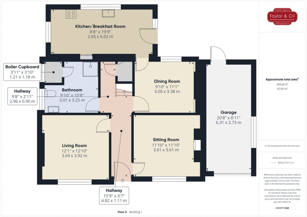 Floorplan for Lower Common, Gilwern, NP7