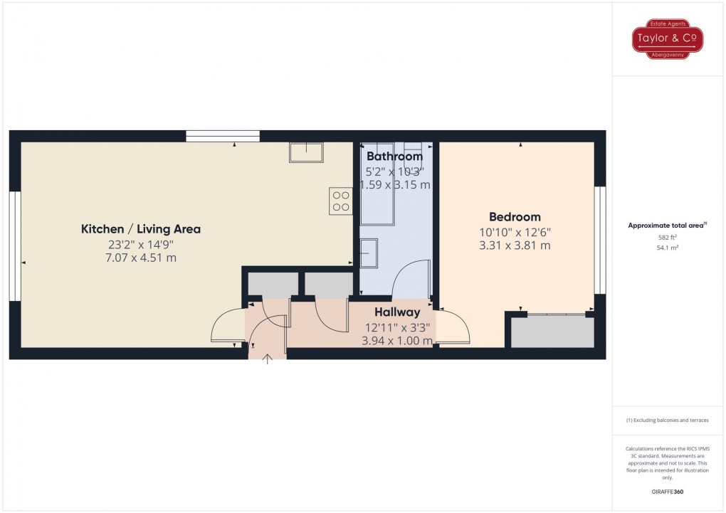 Floorplan for Sarno Square, Abergavenny, NP7