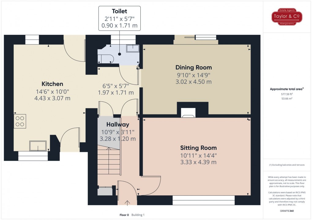 Floorplan for Woodland Crescent, Llanfoist, NP7