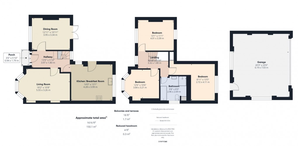 Floorplan for Hereford Road, Abergavenny, NP7