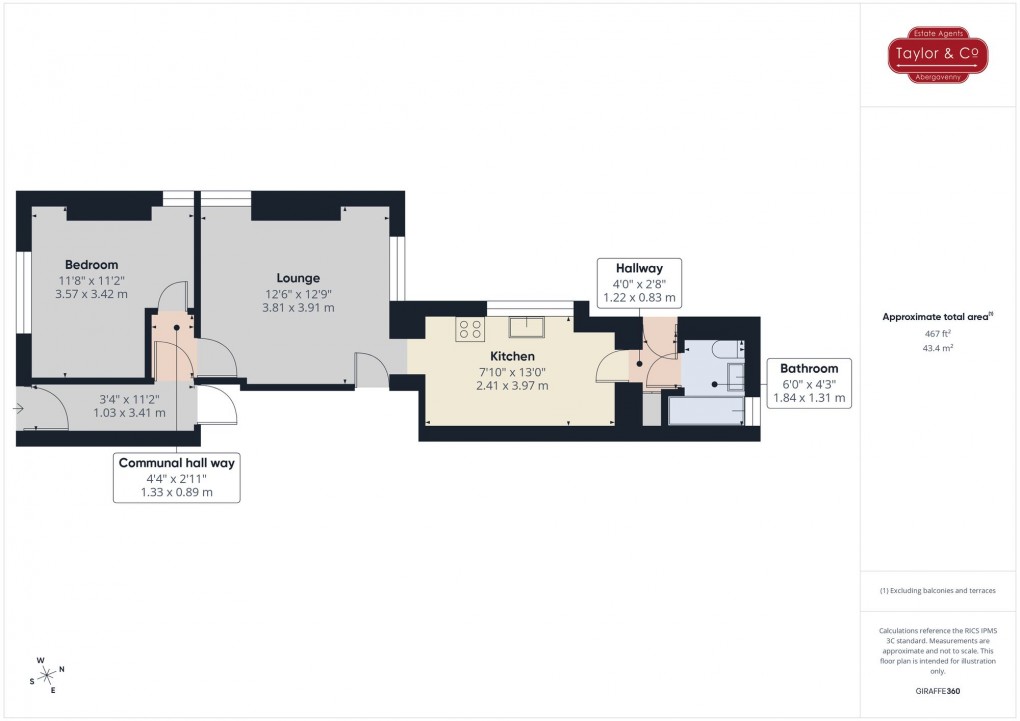 Floorplan for Poplars Road, Mardy, NP7