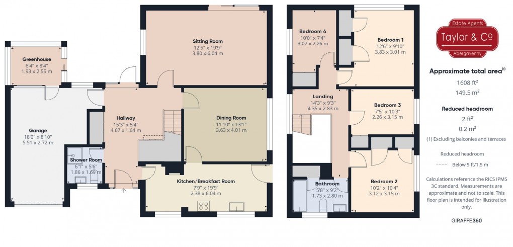 Floorplan for Delafield Road, Abergavenny, NP7
