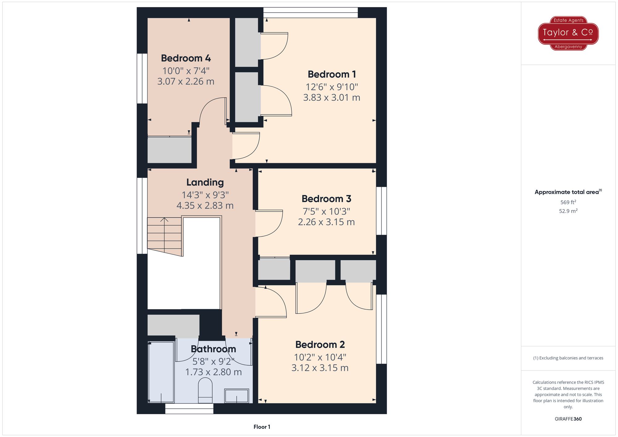 Floorplans For Delafield Road, Abergavenny, NP7