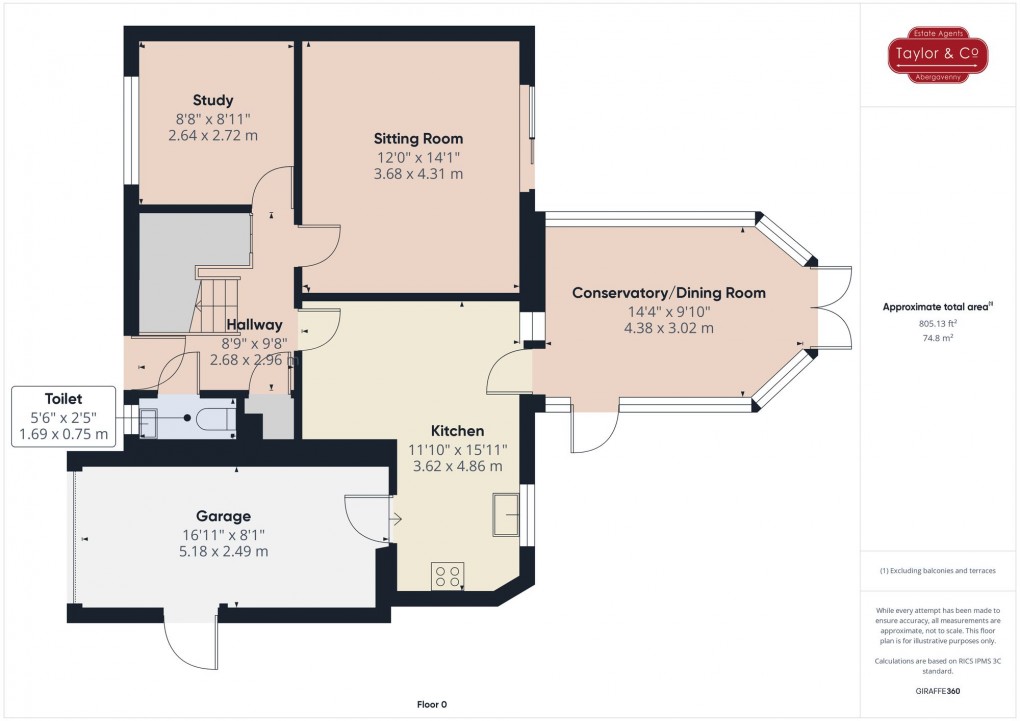 Floorplan for Poplars Close, Mardy, NP7