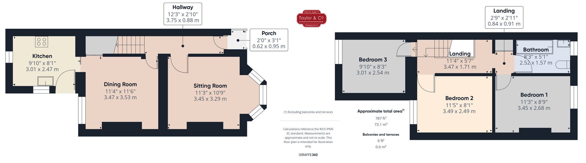 Floorplans For Ross Road, Abergavenny, NP7