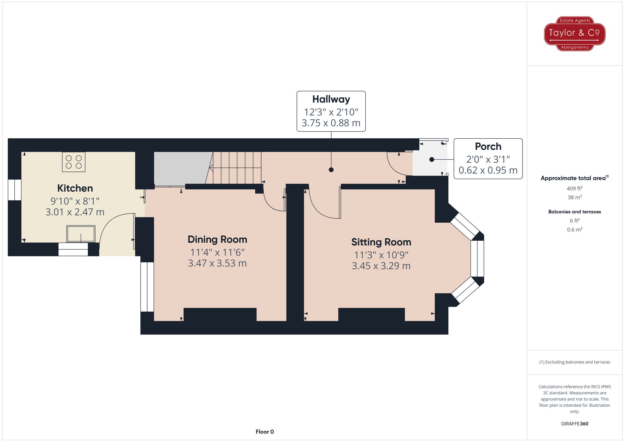 Floorplans For Ross Road, Abergavenny, NP7
