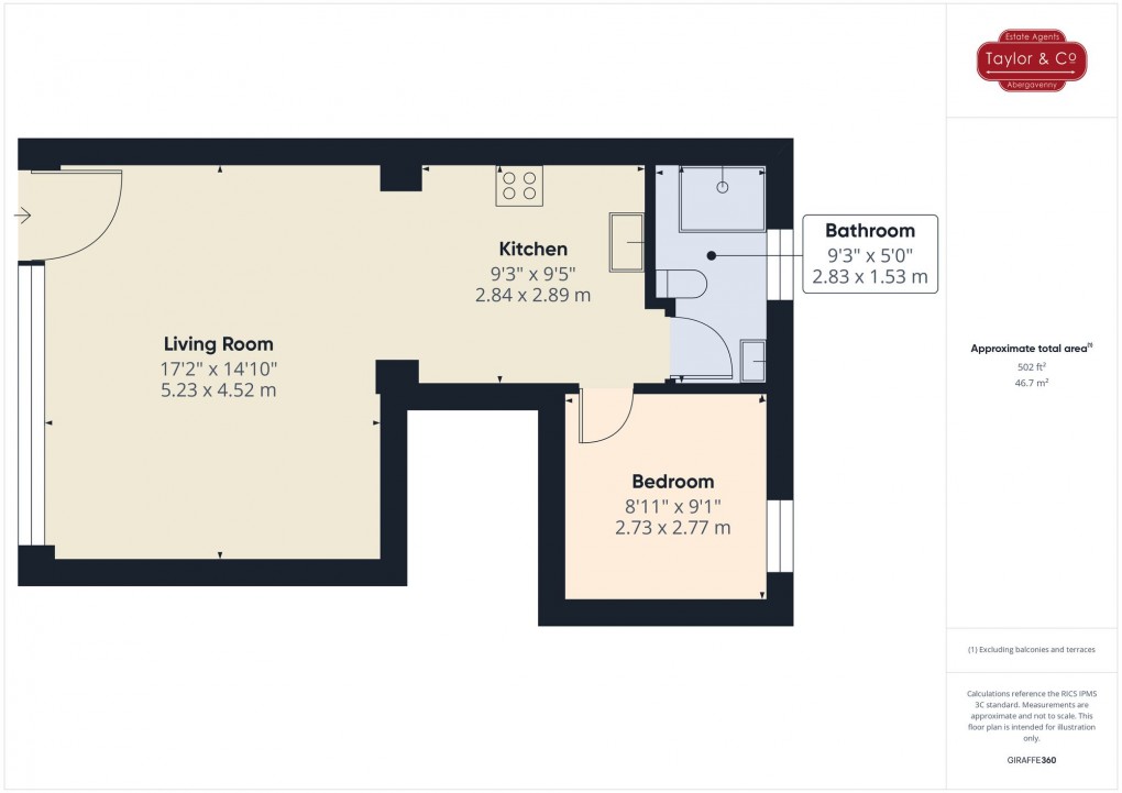 Floorplan for Brecon Road, Abergavenny, NP7