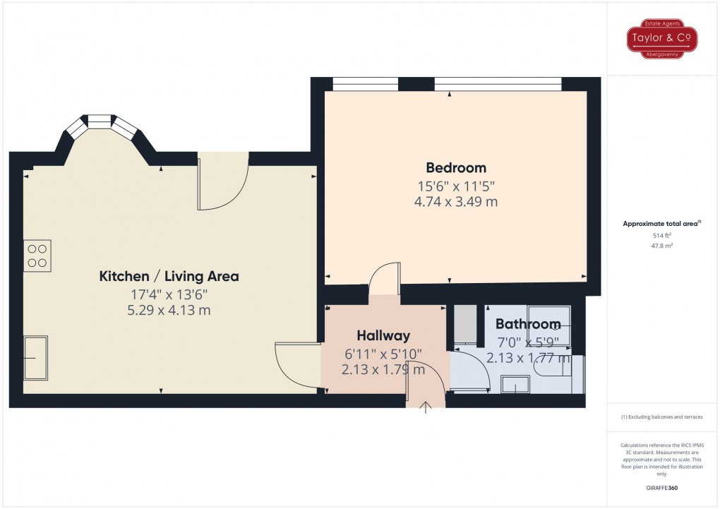 Floorplan for Brecon Road, Abergavenny, NP7