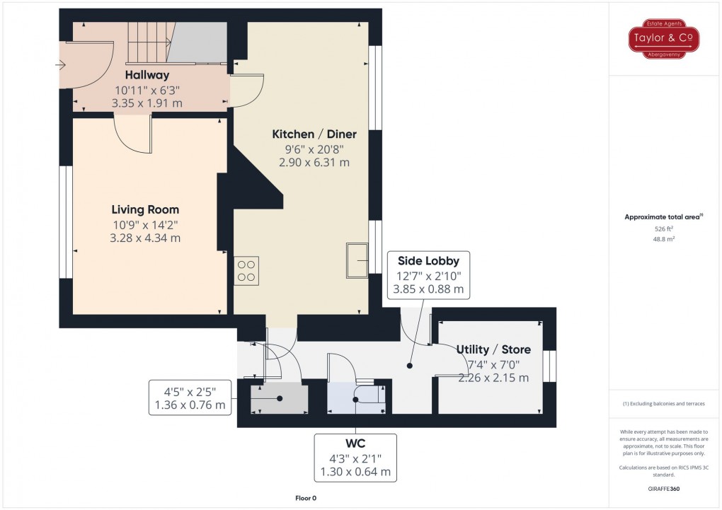 Floorplan for Vale View, Abergavenny, NP7