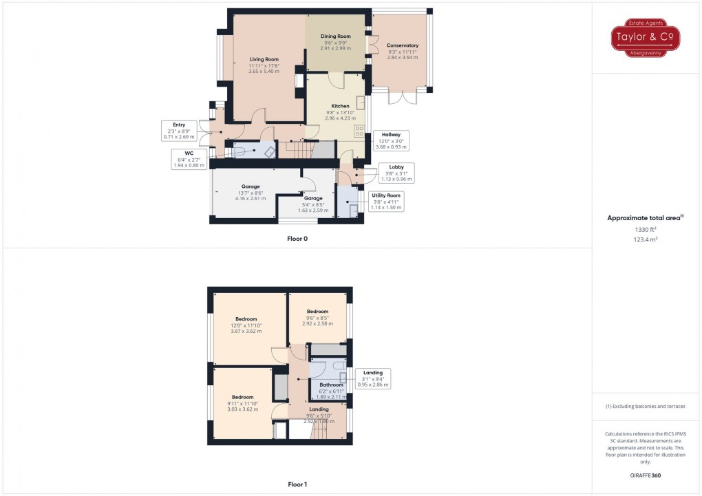 Floorplan for Bryn Celyn Way, Llangynidr, NP8