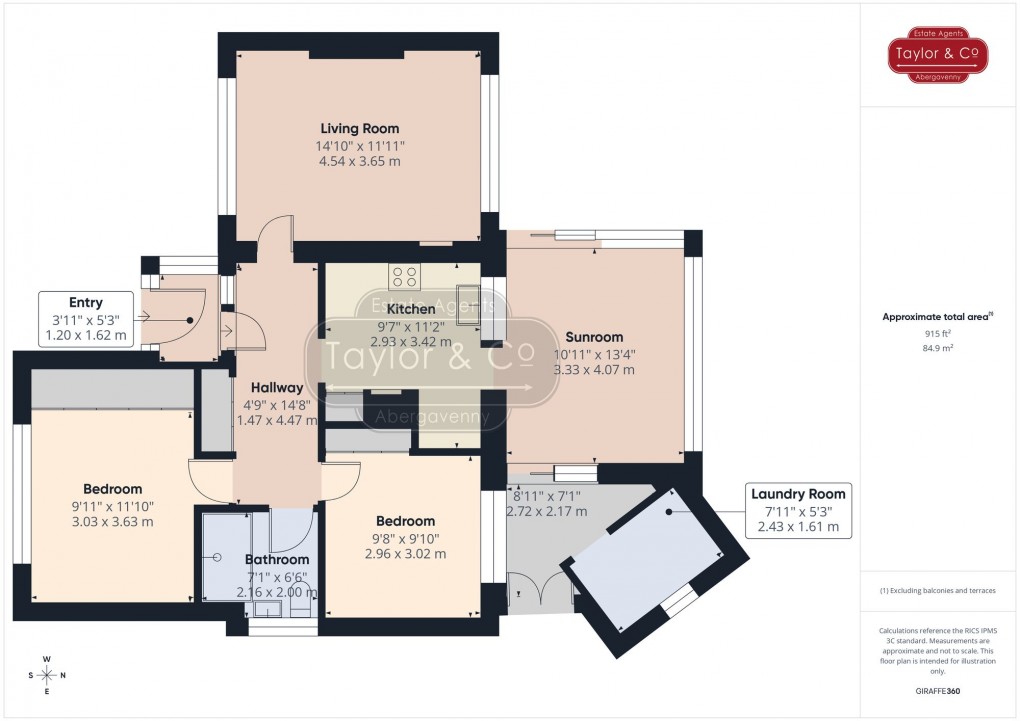 Floorplan for Belmont Crescent, Abergavenny, NP7