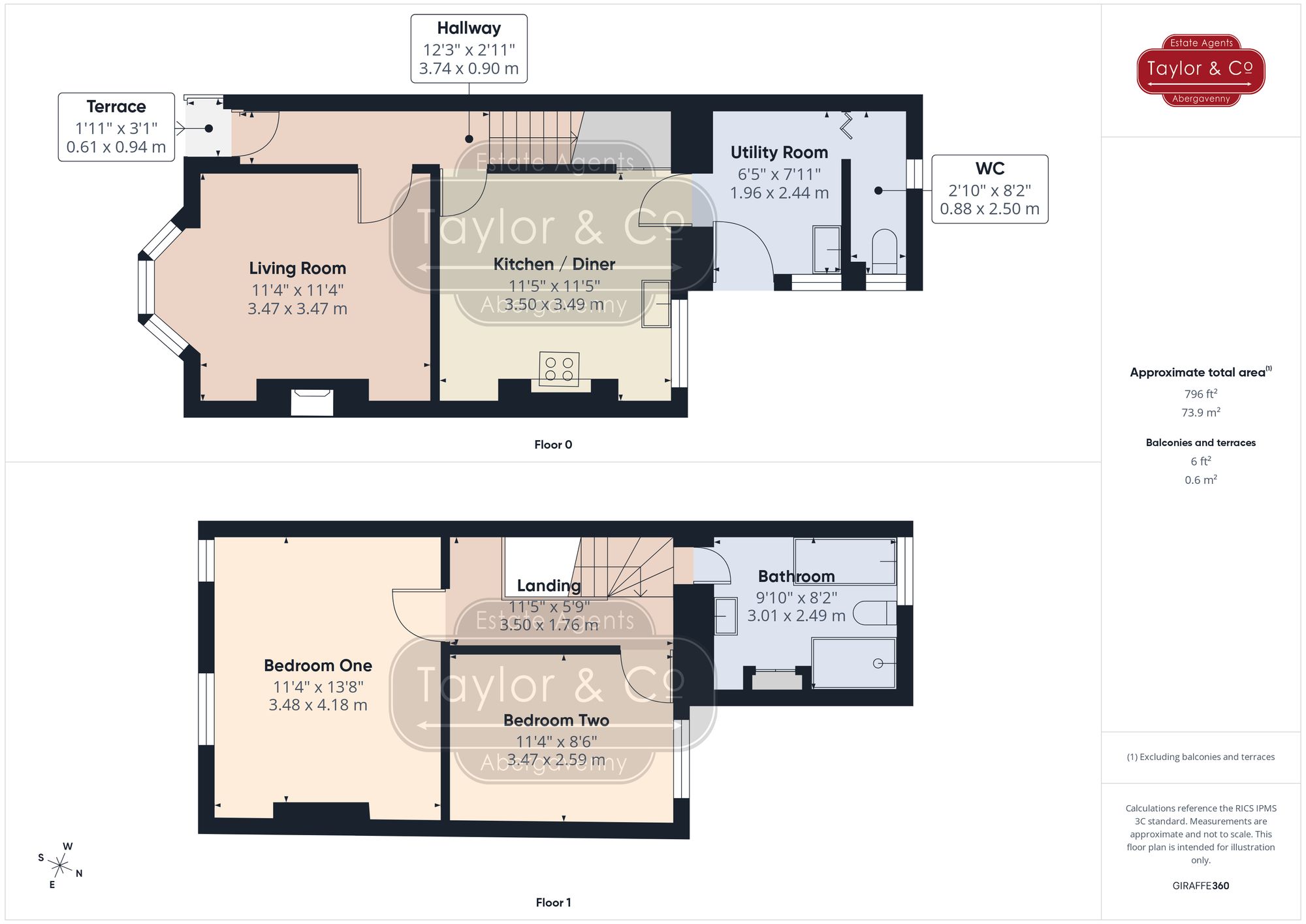 Floorplans For Ross Road, Abergavenny, NP7