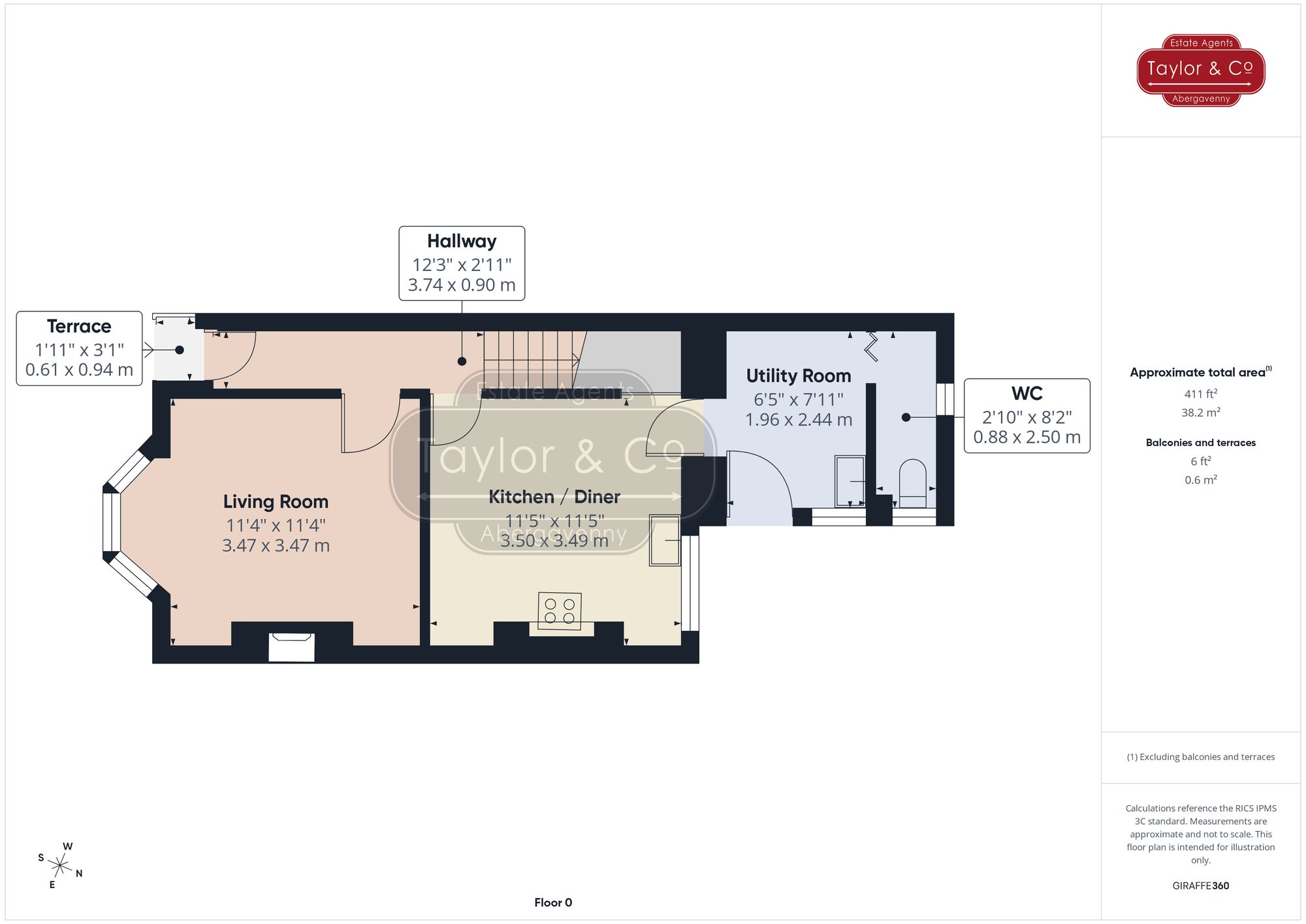 Floorplans For Ross Road, Abergavenny, NP7