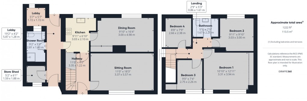 Floorplan for Woodland Crescent, Llanfoist, NP7