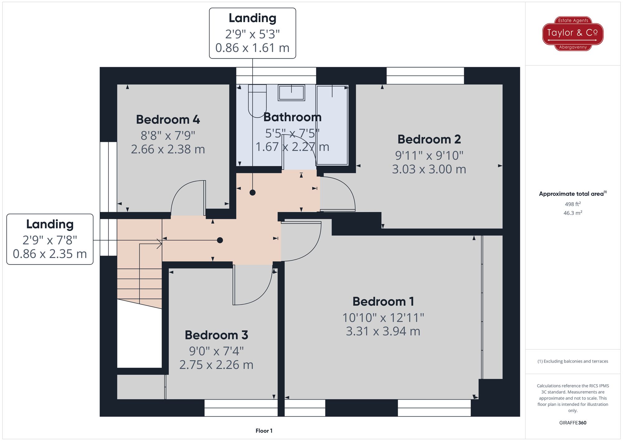 Floorplans For Woodland Crescent, Llanfoist, NP7