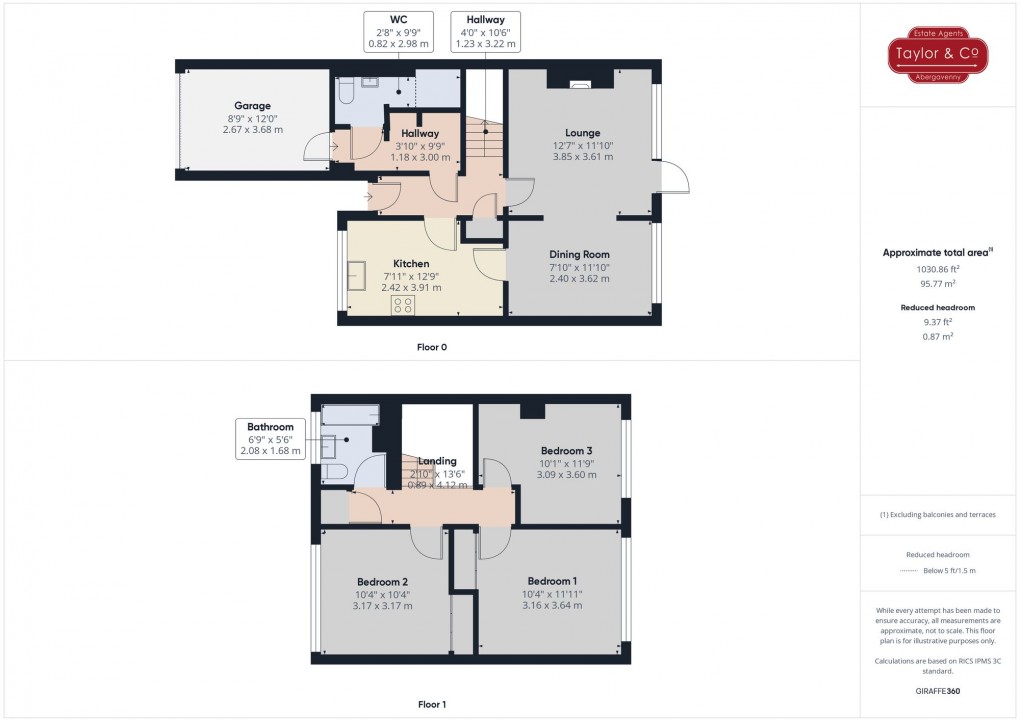 Floorplan for Delafield Road, Abergavenny, NP7