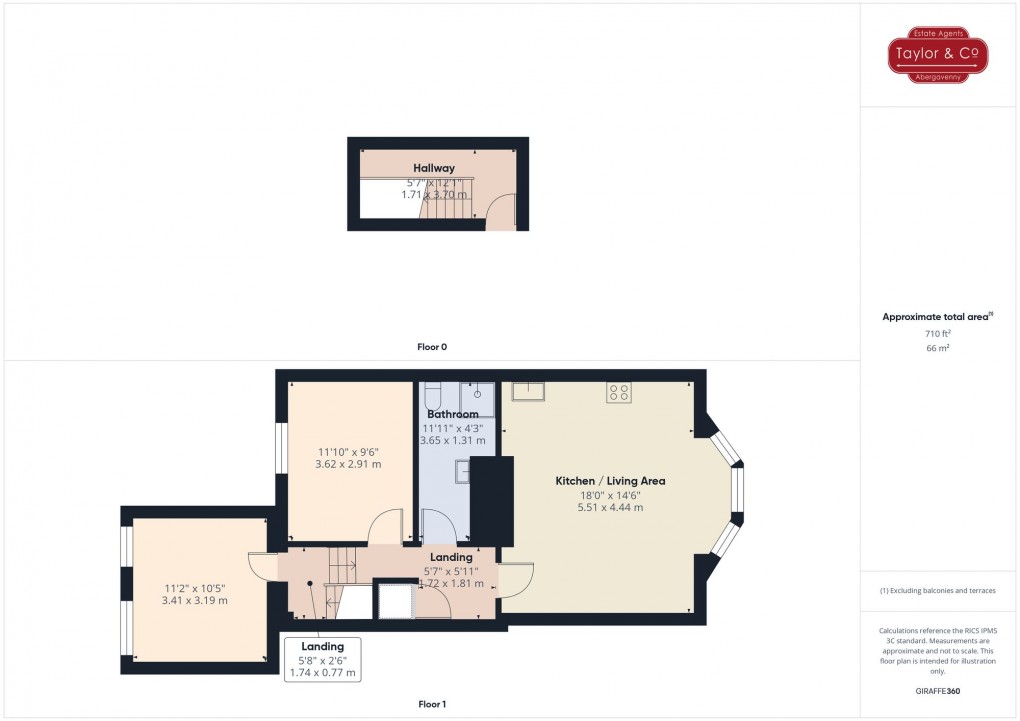 Floorplan for 22 Brecon Road, Abergavenny, NP7