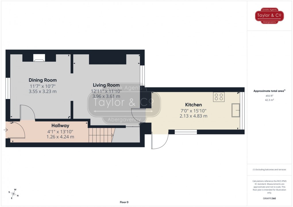 Floorplan for Stanhope Street, Abergavenny, NP7