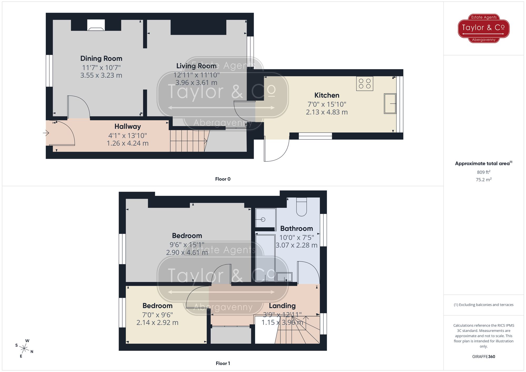 Floorplans For Stanhope Street, Abergavenny, NP7