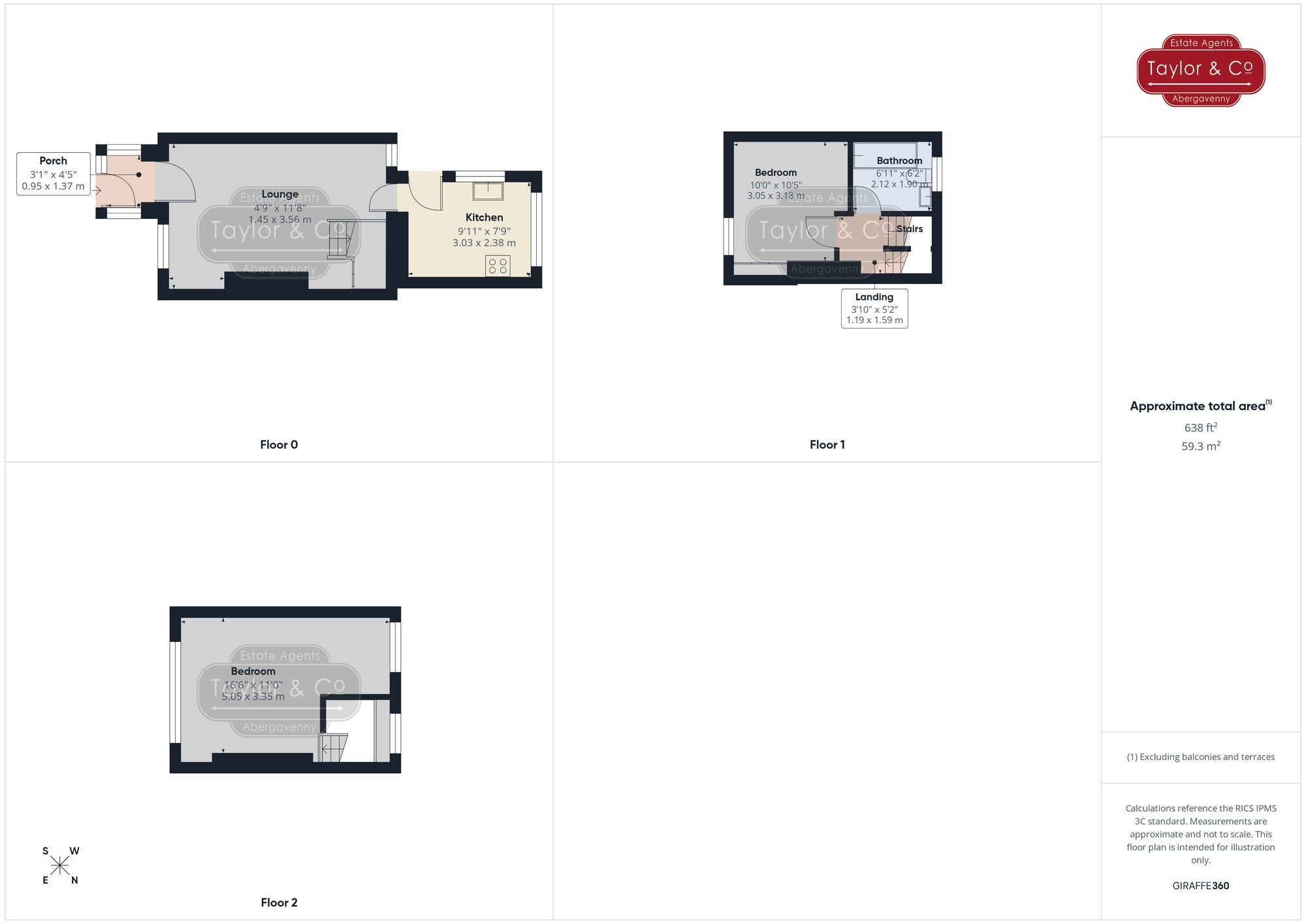 Floorplans For Ross Road, Abergavenny, NP7