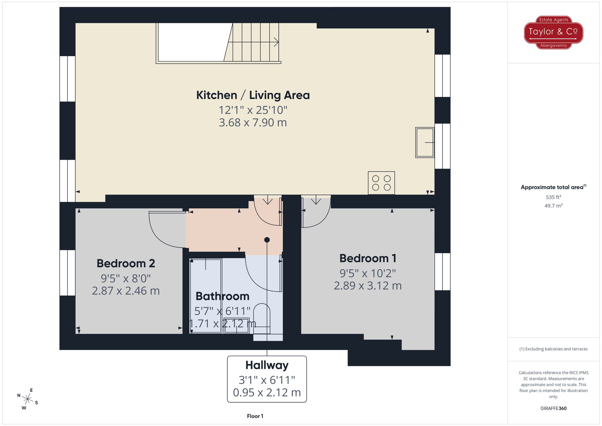 Floorplans For Bridge Street, Usk, NP15