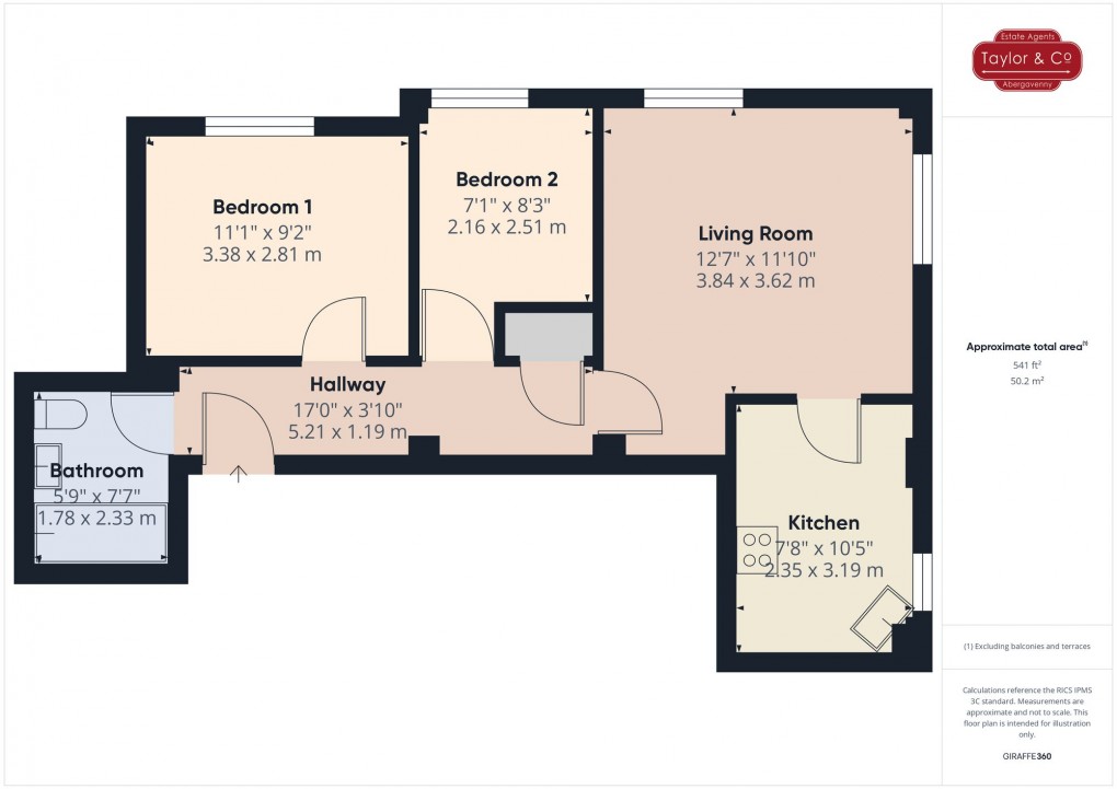 Floorplan for Lower Monk Street, Osborne House Lower Monk Street, NP7