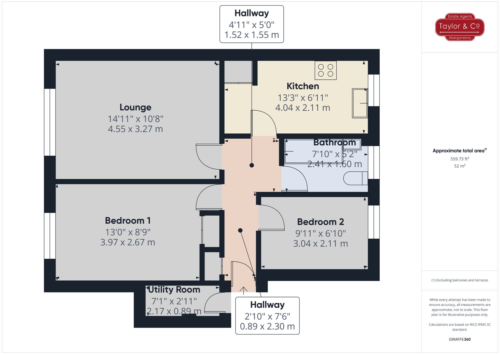 Floorplans For Hereford Road, Priory Court, NP7