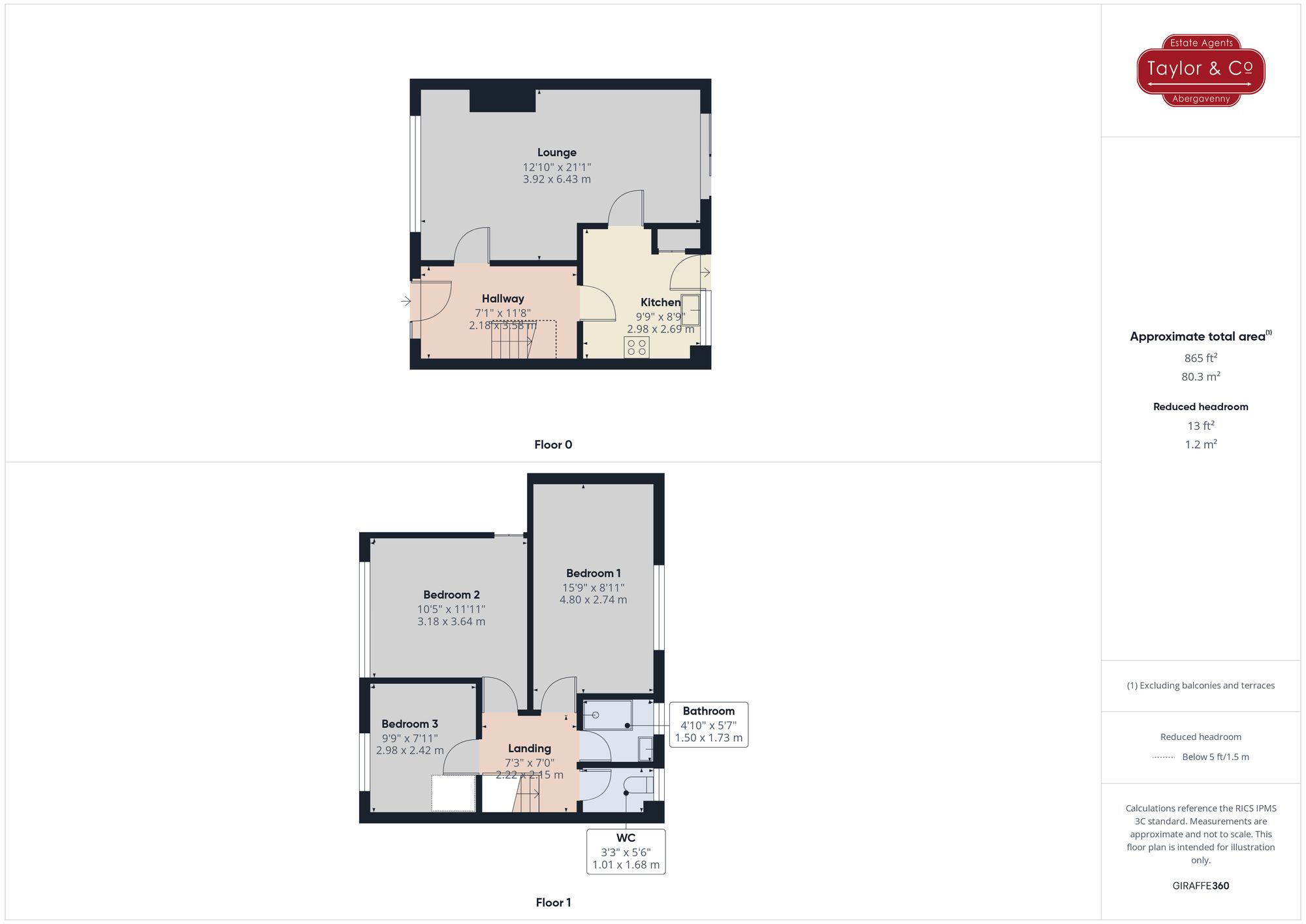 Floorplans For St. Georges Crescent, Abergavenny, NP7