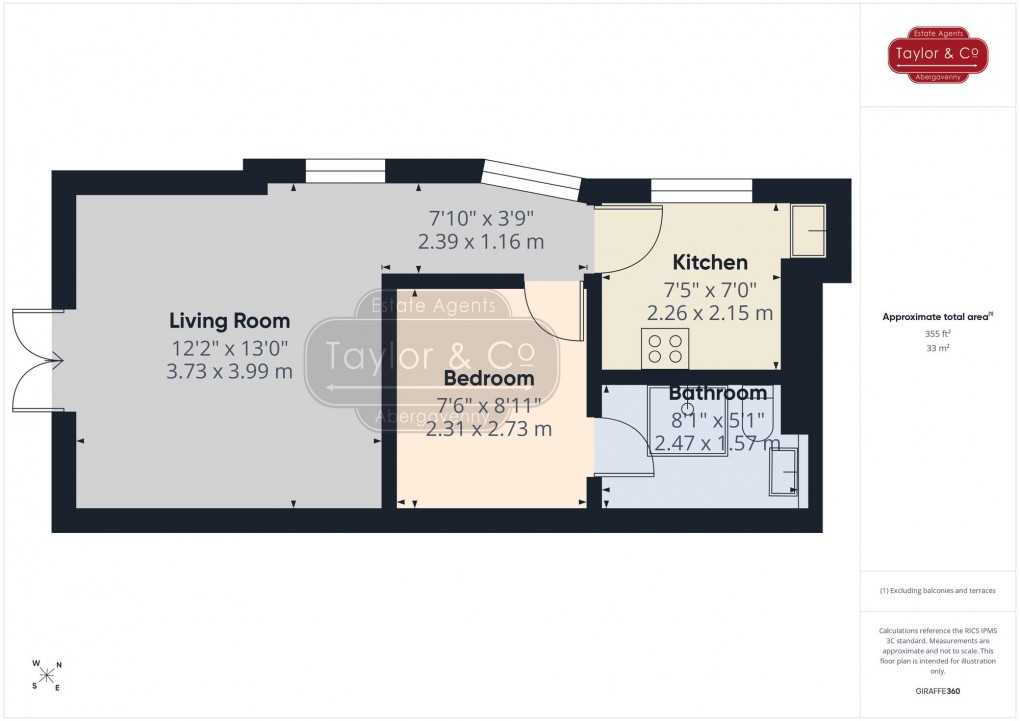 Floorplan for Cross Street, Abergavenny, NP7