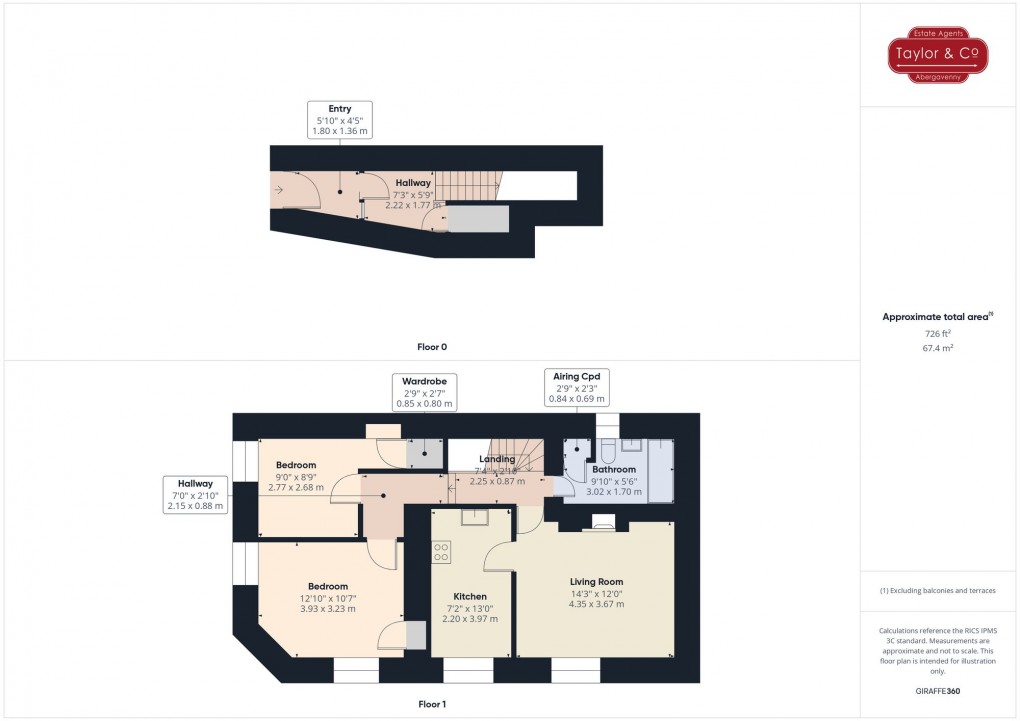 Floorplan for High Street, Crickhowell, NP8