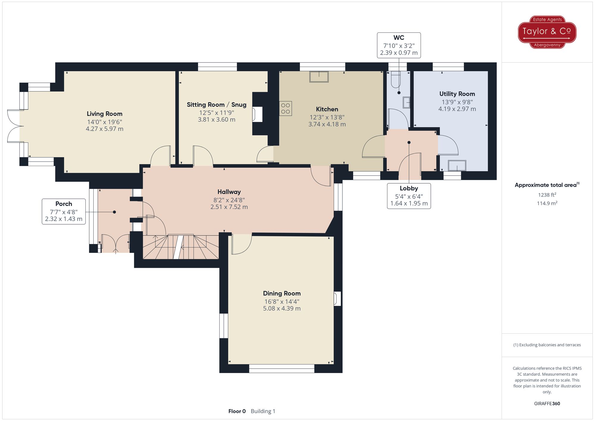 Floorplans For Hereford Road, Abergavenny, NP7