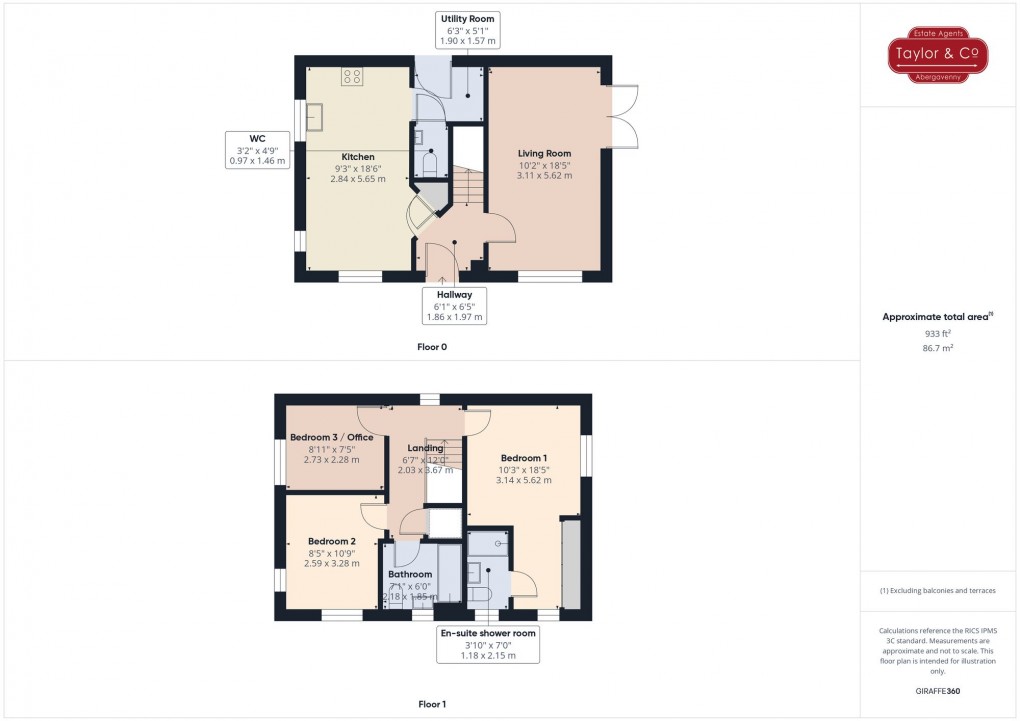 Floorplan for Hanratte Close, Llantilio Pertholey, NP7