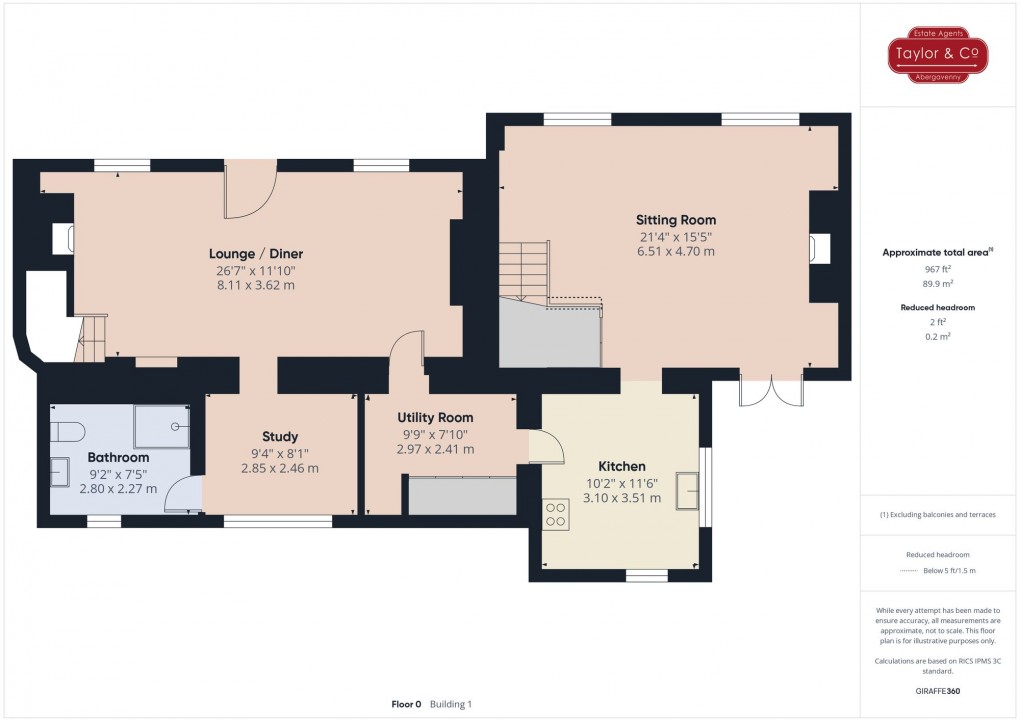 Floorplan for Llanover, Abergavenny, NP7