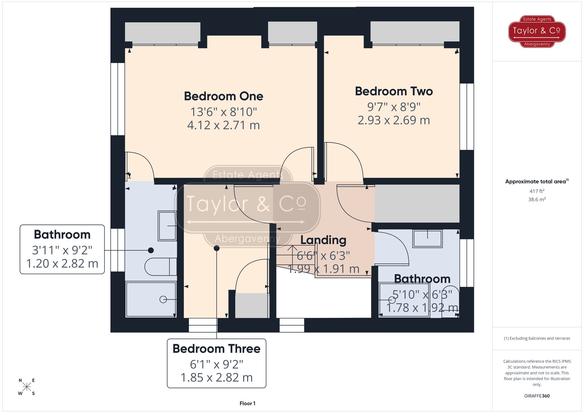 Floorplans For Park Avenue, Abergavenny, NP7