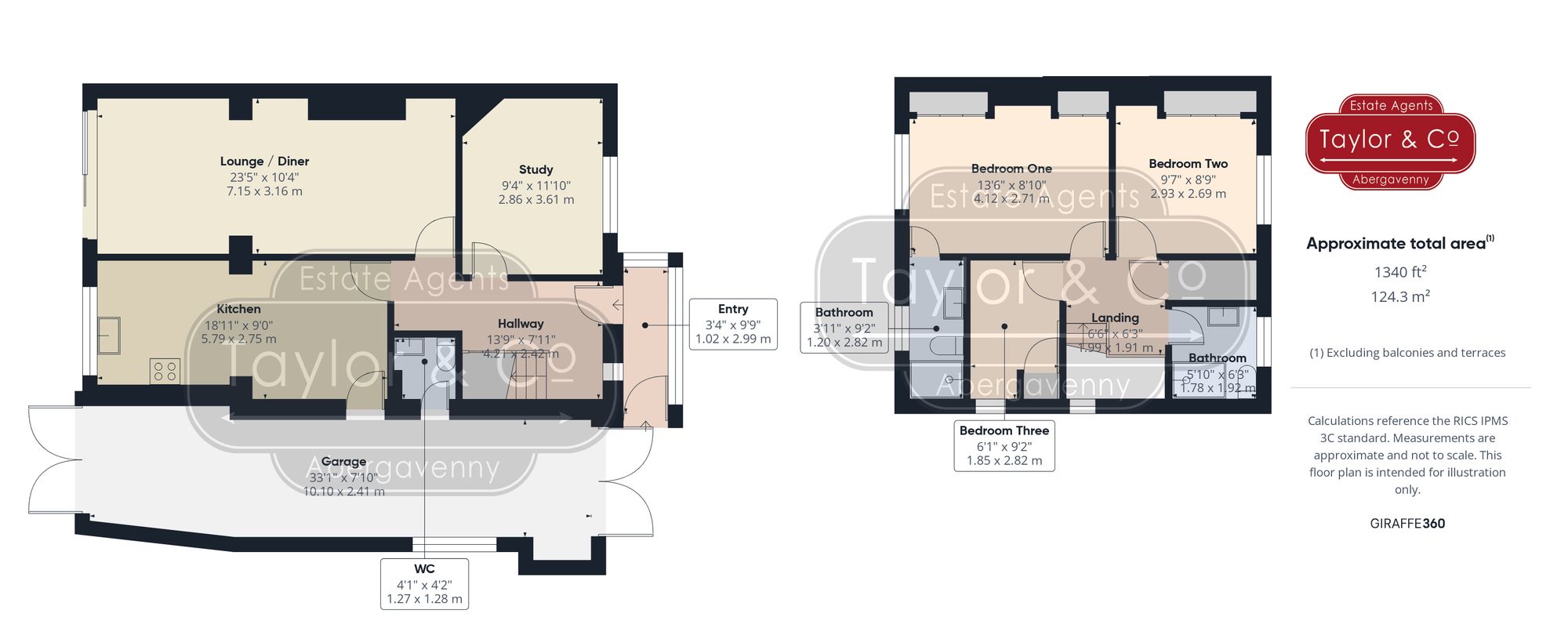 Floorplans For Park Avenue, Abergavenny, NP7