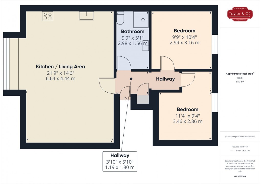 Floorplan for Brecon Road, Abergavenny, NP7