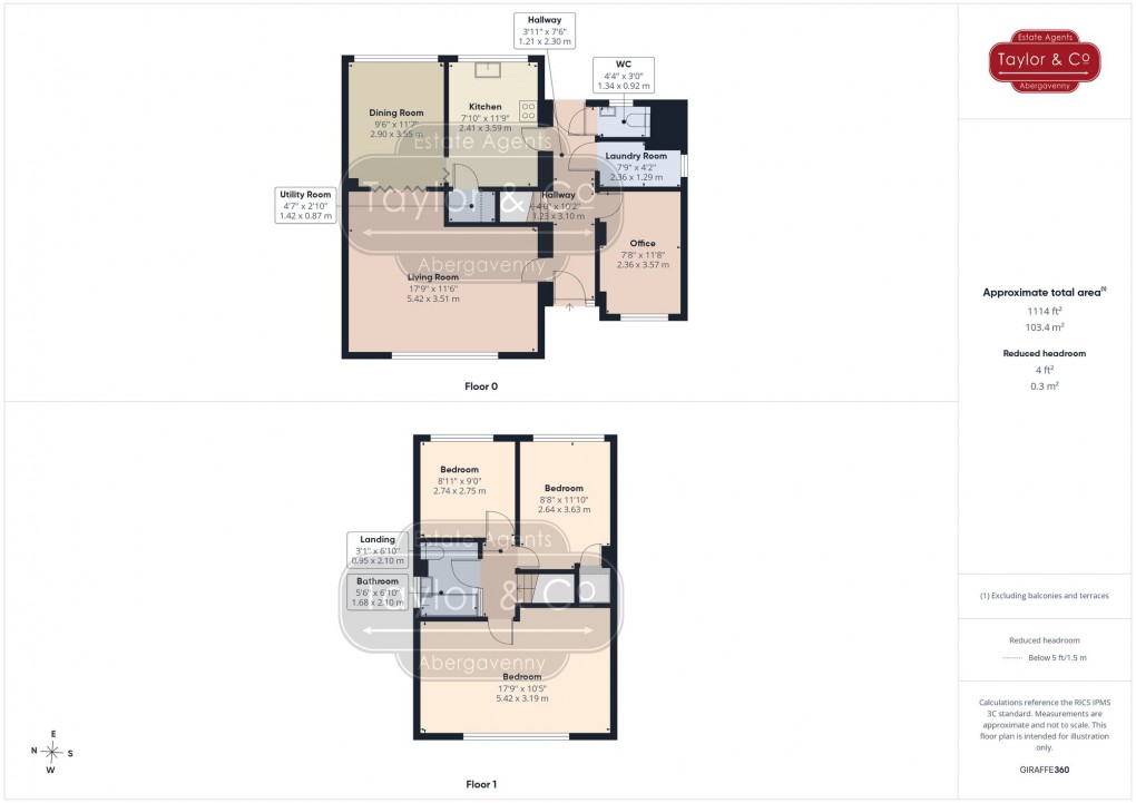 Floorplan for Elms Road, Govilon, NP7