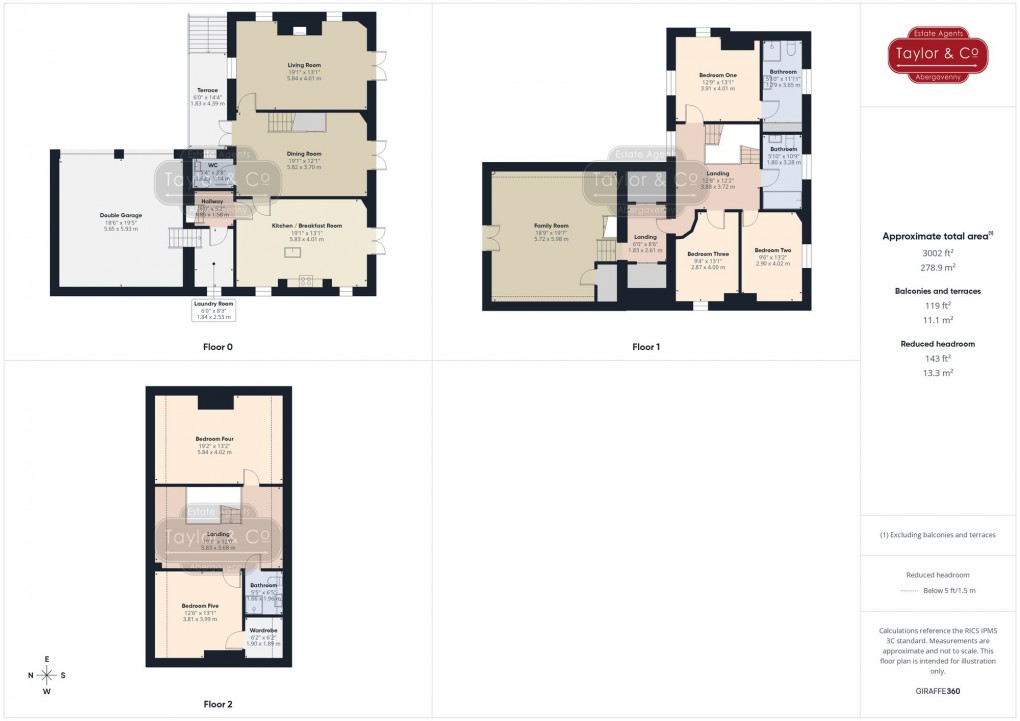 Floorplan for Penyffyddlwyn Lane, Llanelly Hill, NP7