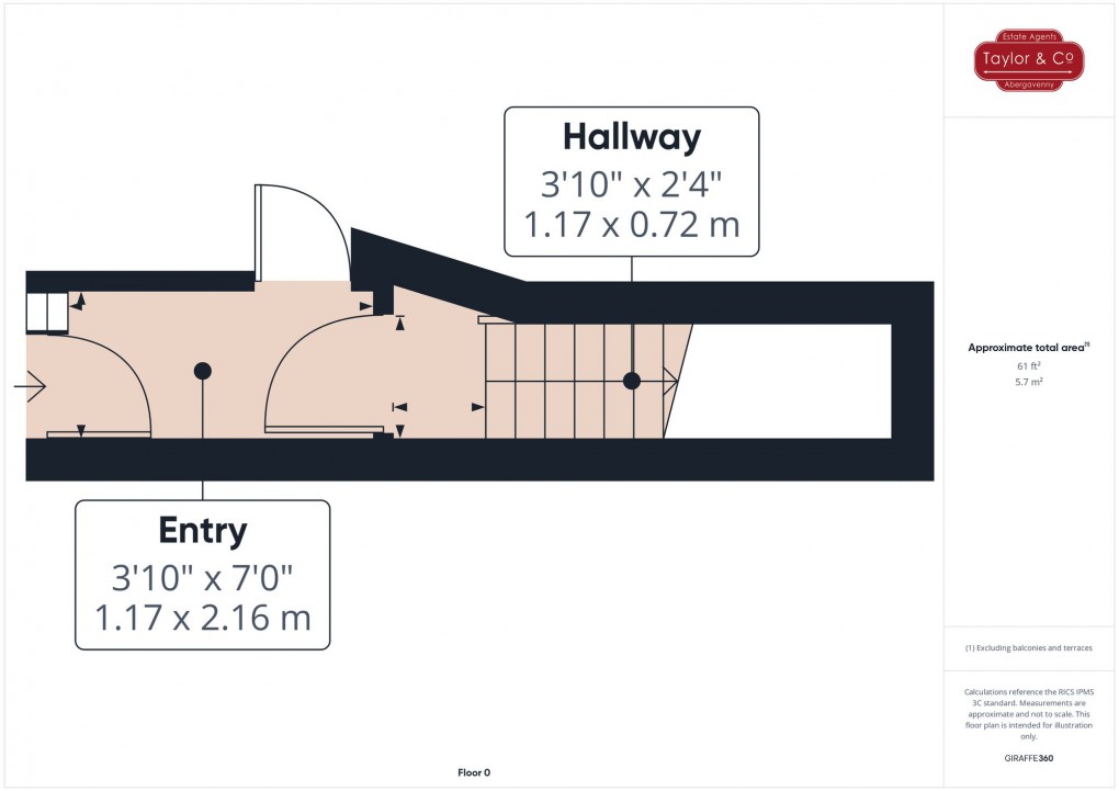 Floorplan for Park Road, Abergavenny, NP7