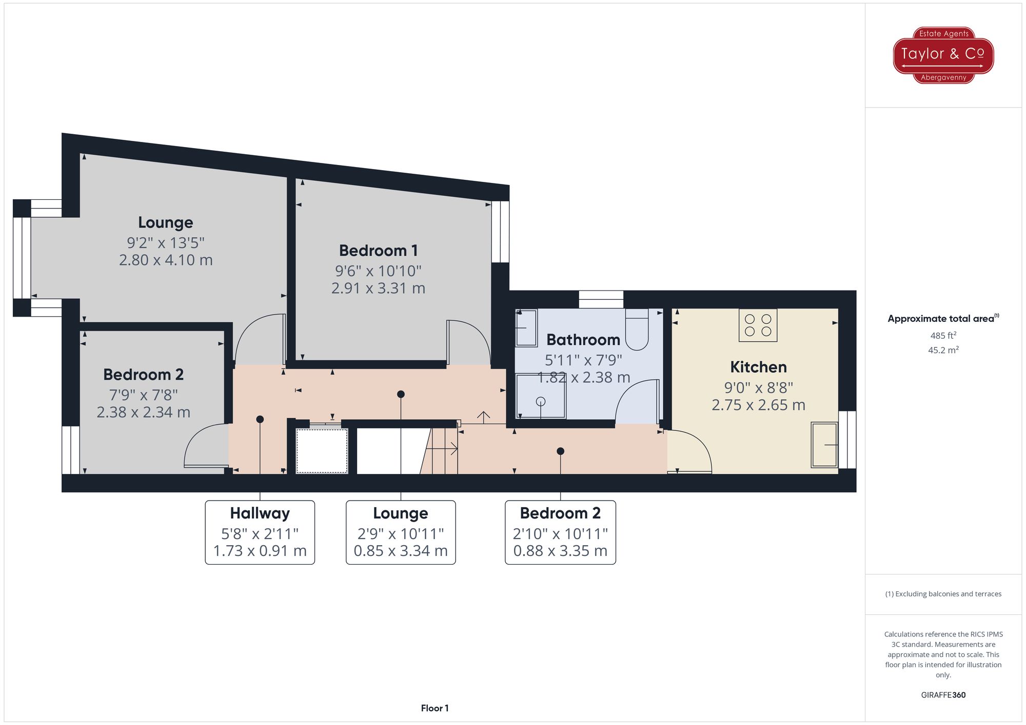 Floorplans For Park Road, Abergavenny, NP7