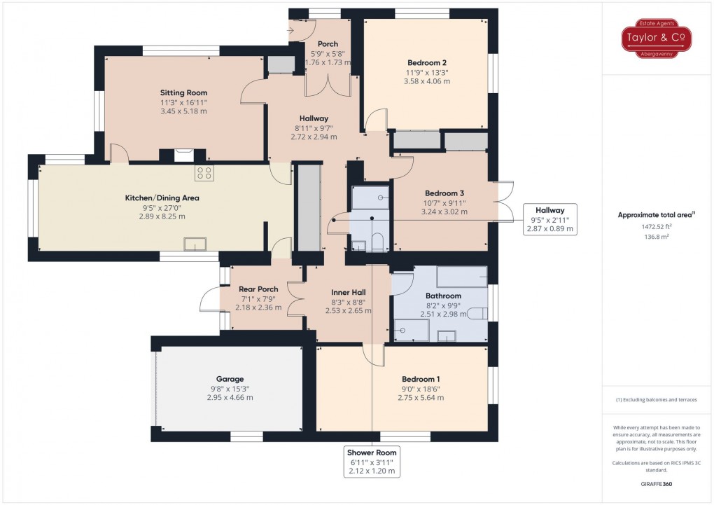 Floorplan for Llanvihangel Crucorney, Abergavenny, NP7