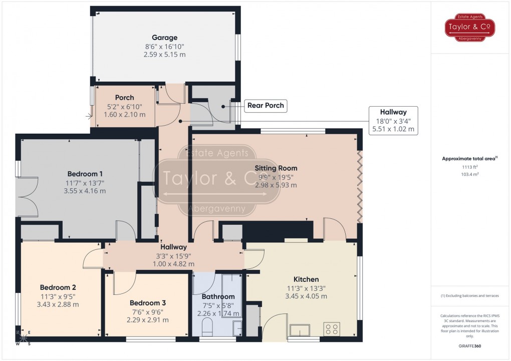 Floorplan for Bryn-Y-Gwenin, Abergavenny, NP7